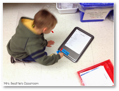 Photo of student working with chunk magnets.