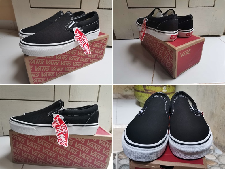 Vans Slip On Black White Klasik