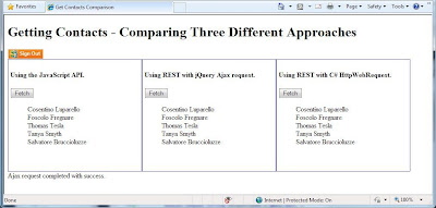 Comparing Three Ways of Getting Contacts