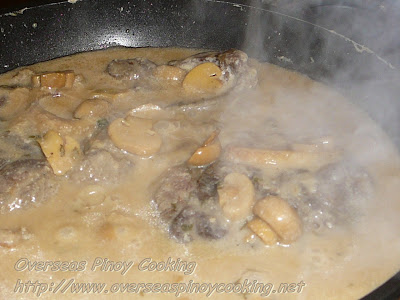 Bulalo Steak with Mushroom Sauce - Cooking Procedure
