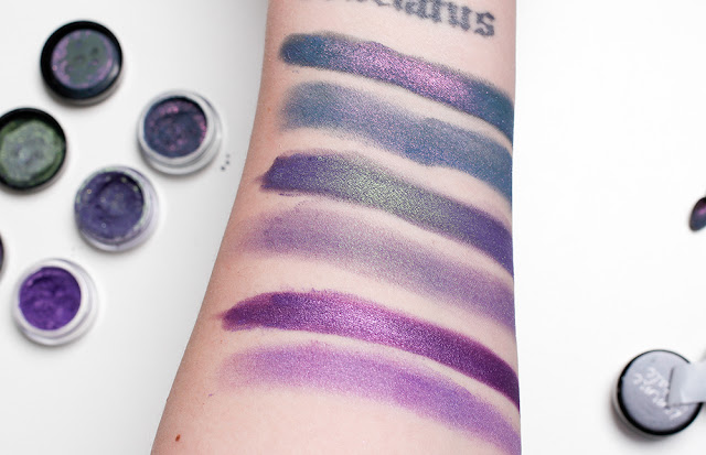 Exorcism, The Nightmare and Nexus swatches in studio 