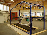 Treadmill for analyzing weight impact and stride (there are even cameras on a track above to analyze the horses gait!)