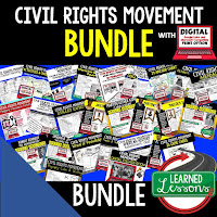 Civil Rights Movement Activities, US History Curriculum, American History Curriculum, US History Activities,