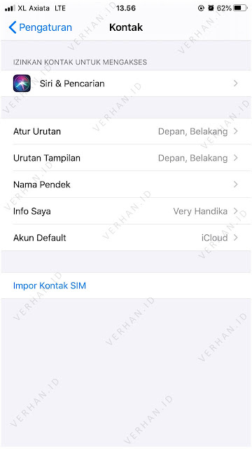 impor kontak sim dari iphone