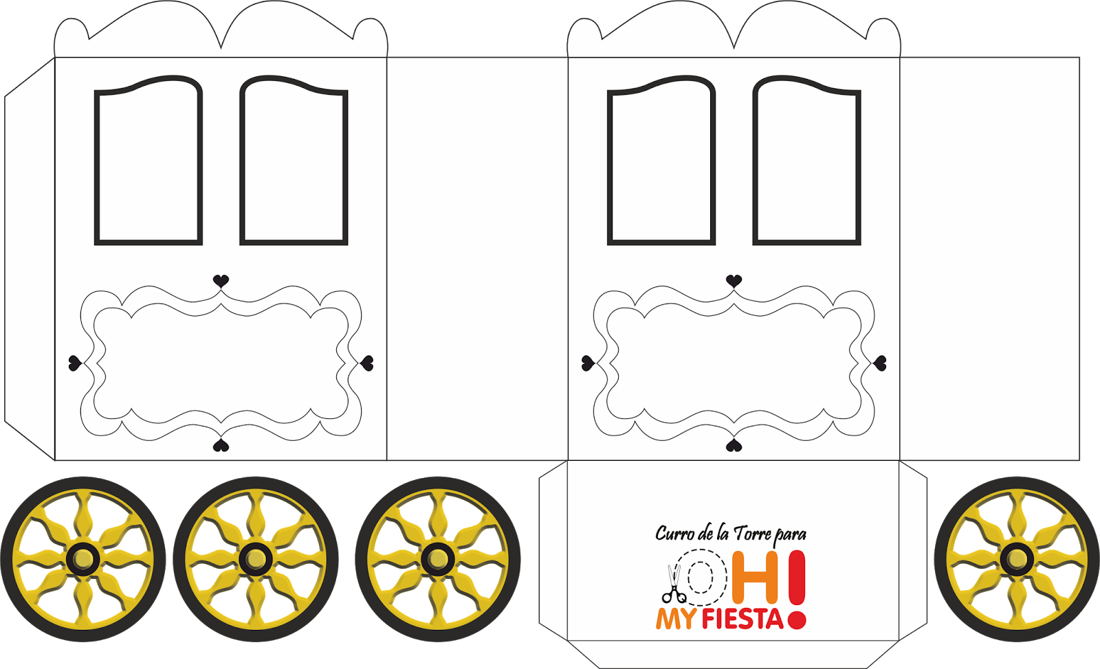 Download Princess Carriage Shaped Box Template Oh My Fiesta In English