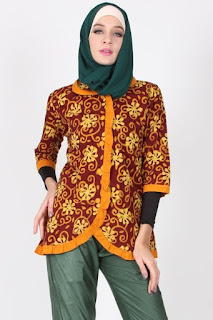 model baju batik kerja muslimah