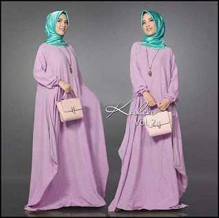 Baju Hijabers Modern Kalea Maxi Bahan Wollycrepe