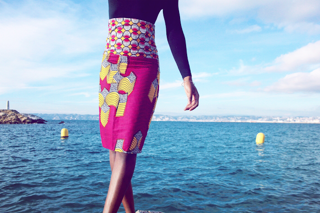 blog mode afro, blog mode marseille, jupe wax, foulard wax