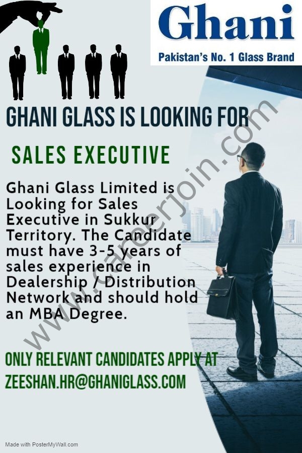 Ghani Glass Ltd Jobs Sales Executive