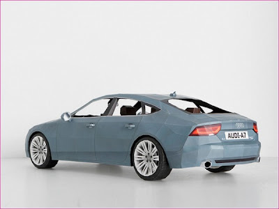 Car Audi A7 Made Out Of Paper