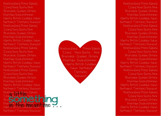  something in the meantime . . .: Canada Day Mantel and Free Printables