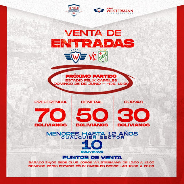 Venta de Entradas Wilstermann vs Oriente Petrolero