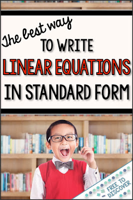 The best way to write linear equation in standard form