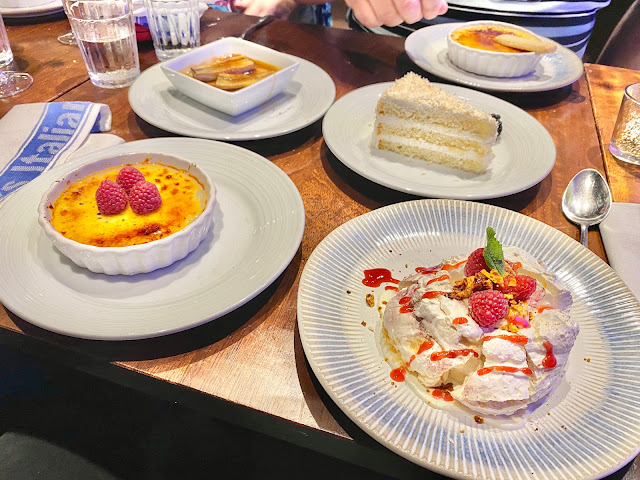 A selection of desserts at Jamie's Italian on board Anthem of the Seas