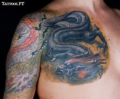 Tatuagens Dragão Tatuado no Peito