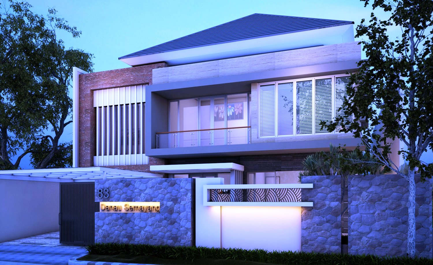 56 Desain Rumah Mewah 1 Lantai Lantai Modern Minimalis Terbaru