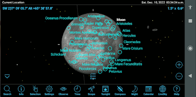Explore the Moon - Binocular targets highlight in SkySafari