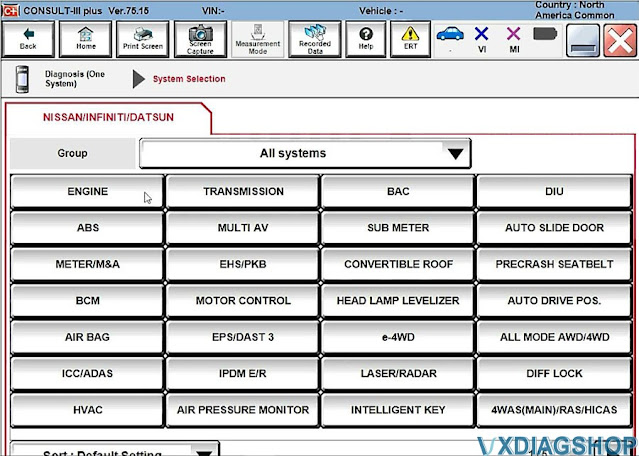 VXDIAG VCX SE Tested with Nissan Consult+ 6