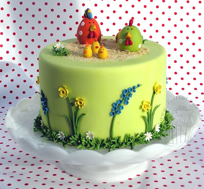 Ostertorte huehner chicken easter cake