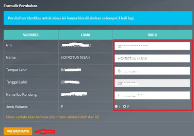 Edit Data Siswa di Verval PD New 2019 Terbaru