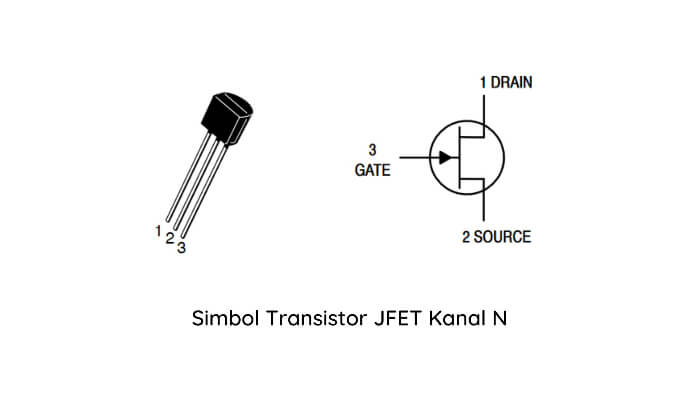 Simbol Transistor JFET Kanal N