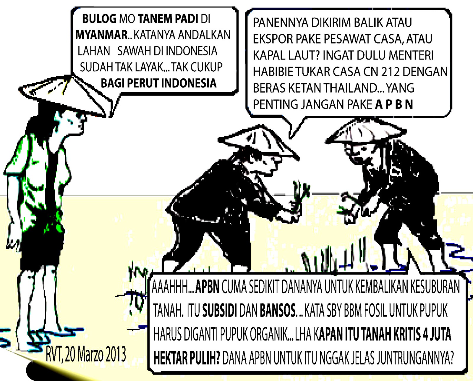  Gambar Gambar Kartun Petani Sawah Gokil Sapawarga