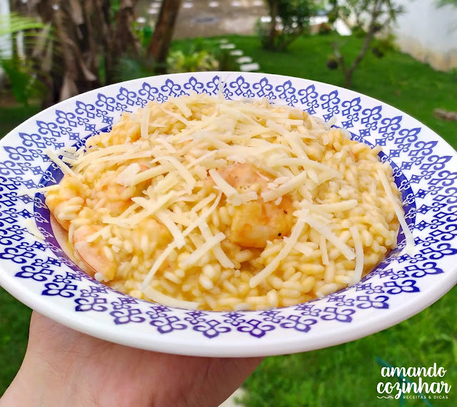 receita de risoto de camarão fácil