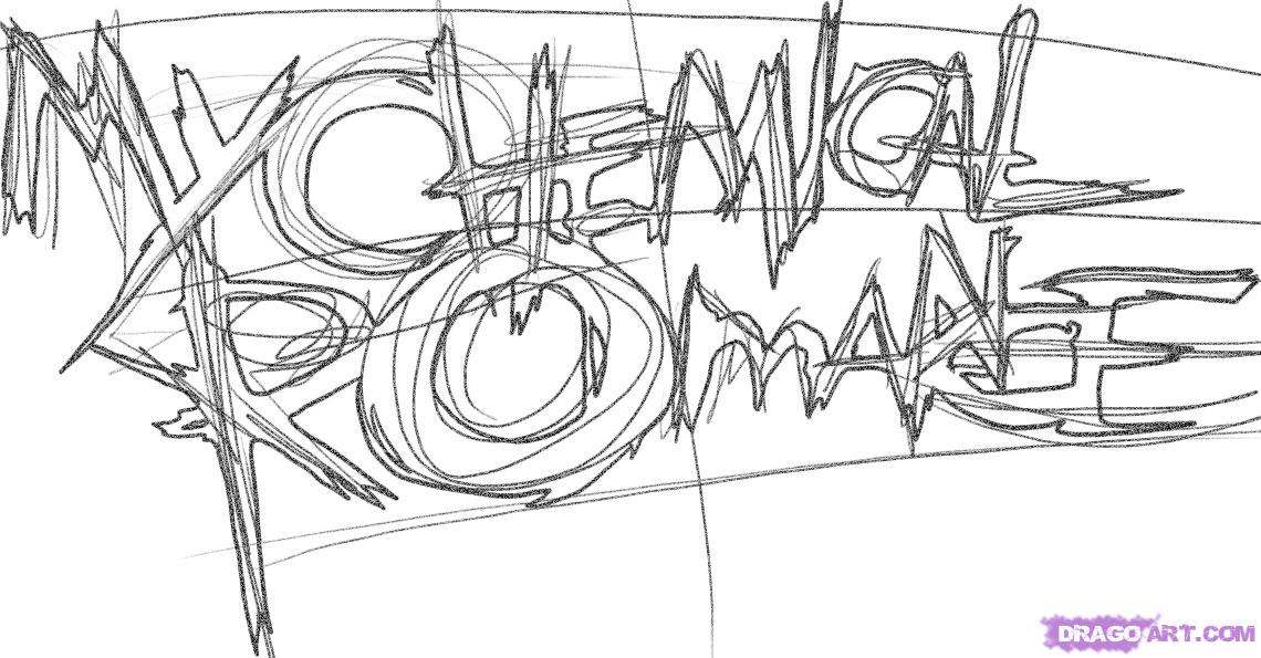 Sketch Graffiti Letters Chemical Romance on Paper GRAFFITI GRAPHIC DESIGN