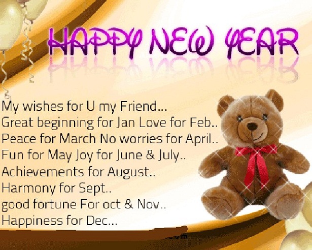 Greeting card Happy New Year kartu ucapan bahasa Inggris 