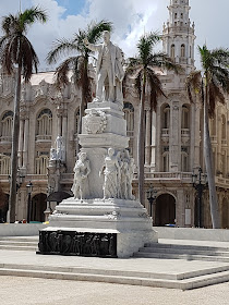 A statue of Jose Marti in Parque Central, Havana