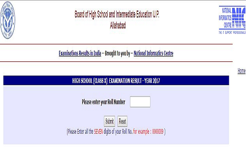 UP Higher School or 10th Class 2017 Board Exam Results