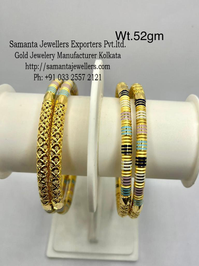 Latest Machine Gold Bangles Designs Simple And Beautiful For Dailywear Light Weight