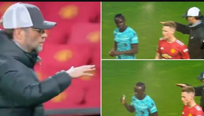 It's Disrespectful To Klopp And Liverpool, Reactions As Sadio Mane Snubbed Klopp Handshake After Liverpool's 4- 2 Win Against Manchester United (Video)