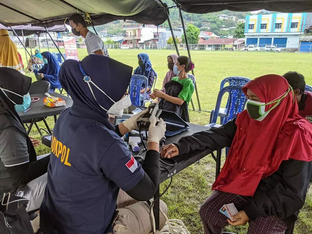 Gerai Vaksin Presisi Berlanjut, Polresta Jayapura Kota Berikan Pelayanan Vaksin di Hamadi