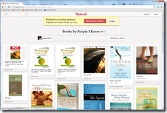 Pinterest books by people I know screenshot