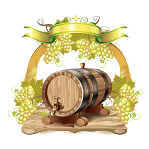 Wine Barrels Vector