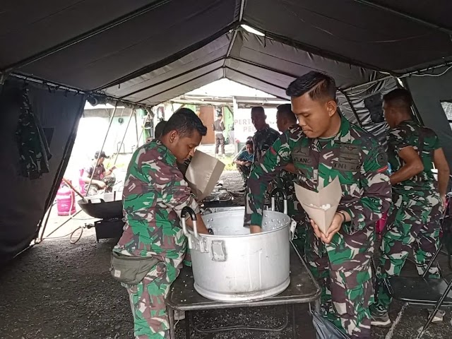 Dirikan Tenda Dapur Umum, Kodam Jaya Bantu Warga Terdampak Kebakaran