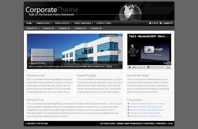 Corporate Child Theme Free Download.