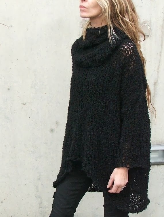 Warm Comfy Sweater In Black 