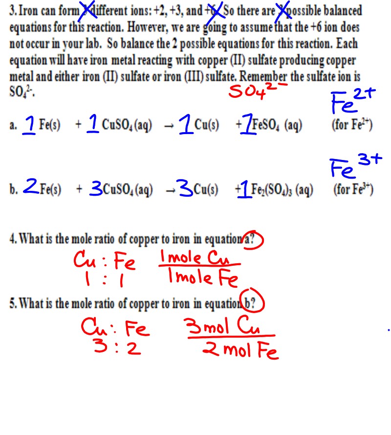 Chemistry Honors: Weighed Cu and finished first Ch 10 Lab; Went over