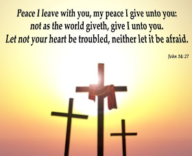 John 14:27 Cross Background