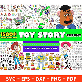 Toy Story set mega big bundle svg png clipart cut files for Cricut Silhouette dxf instant download