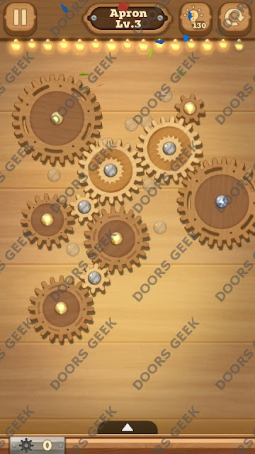 Fix it: Gear Puzzle [Apron] Level 3 Solution, Cheats, Walkthrough for Android, iPhone, iPad and iPod