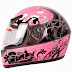 Pink motorcycle helmets