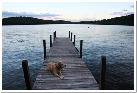 Flanelle at the lake.  Courtesy, Claude A. Simard