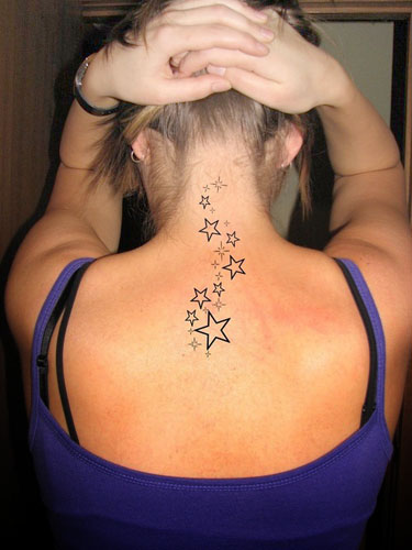 star tattoos with flowers. Star Tattoos For Girls On Hip.