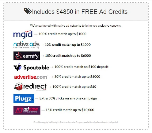 advault credit offer