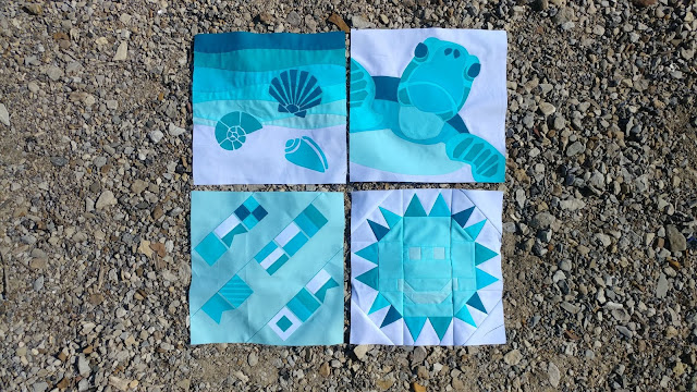 Nautical themed quilt blocks from the QAL By the Sea