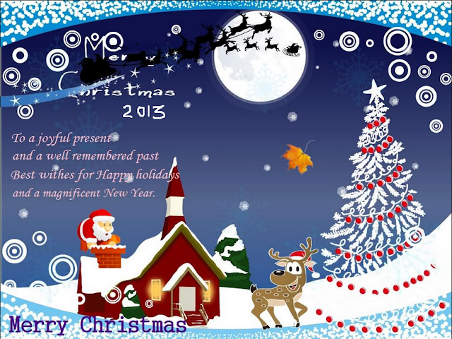 Happy Merry Christmas Tree 2013 Greetings E cards