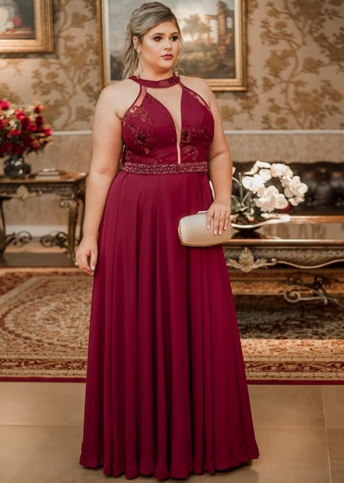 Vestido Longo De Festa Plus Size Vestido de festa plus size: 10 modelos para usar em 2019 - Madrinhas de